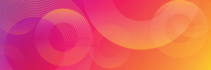 Poster - colorful geometric abstract background. circle shape and line graphic design. geometric pattern. mod