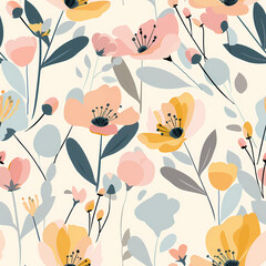 Wall Mural - Seamless pattern for fabric, wallpaper, and background.