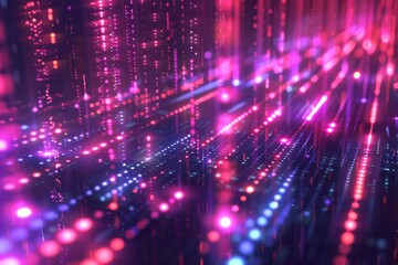 Digital Binary Technology Background created with Generative AI