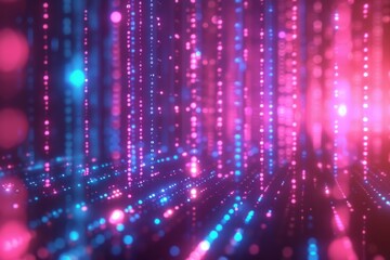 Digital Binary Technology Background created with Generative AI