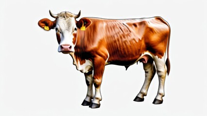 cow isolated on white