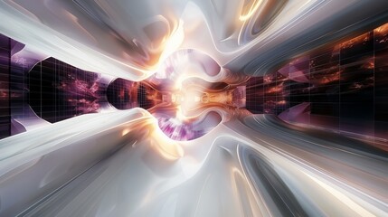 Poster - 3d background abstract, technology abstract background. Generative AI.