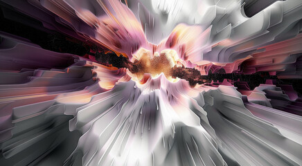 Poster - 3d background abstract, technology abstract background. Generative AI.