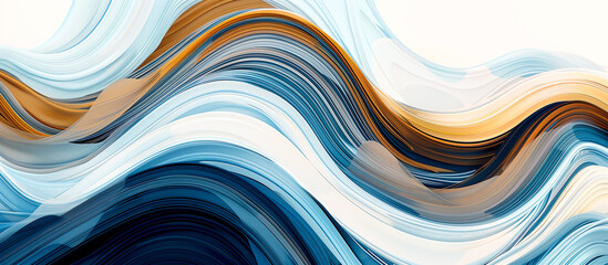 abstract wave blue and brown artistic texture banner background