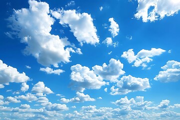 Wall Mural - Blue sky with white clouds for background