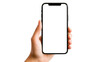 © PNG AI - Hand holding smartphone isolated on transparent background Remove, Clipping Path