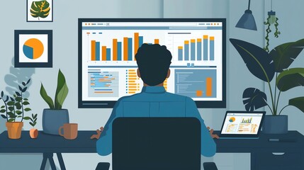 Qualitative Data Coding Software A illustration mockup of qualitative data coding software in use