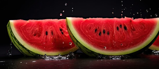 Poster - The fresh watermelon showcased with copy space image.