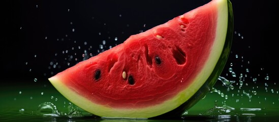 Poster - The fresh watermelon showcased with copy space image.