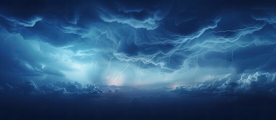 Aufkleber - Soft focus storm clouds create a dramatic atmosphere in the image, leaving room for additional elements or text within the copy space image.