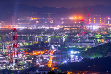 岡山県　倉敷市　水島工場夜景