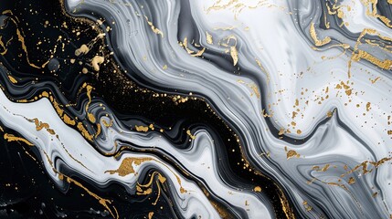 Wall Mural - Marble granite white with gold texture. Background wall surface black pattern graphic abstract light elegant gray floor ceramic counter texture stone slab smooth tile silver natural