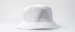 © meristock - White bucket hat with copy space image on white background.