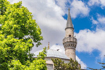 Wall Mural - A view from outside Firuz Aga Mosque on a sunny day. Firuz Aga mosque is located close to Sultanahmet and Hagia Sophia mosques.