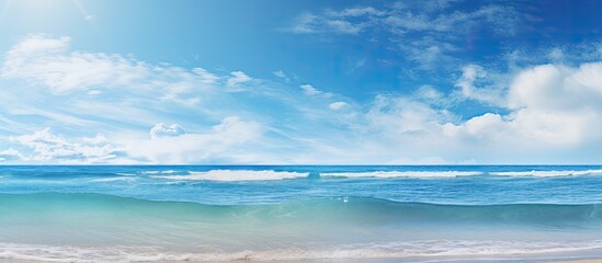 Poster - The clear Sea landscape. Creative banner. Copyspace image