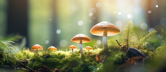 Poster - Fungus. Creative banner. Copyspace image