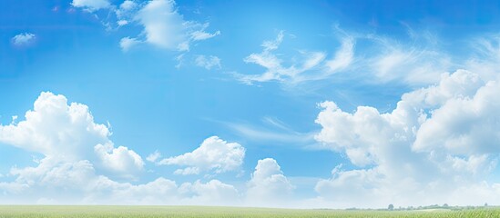 Sticker - Nature landscape with clouds on the sky. Creative banner. Copyspace image