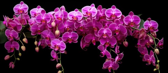 Wall Mural - the phalaenopsis or moth orchid isolated on white background beautiful purple and pink flowers of ph