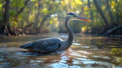 Poster - heron ardea cinerea