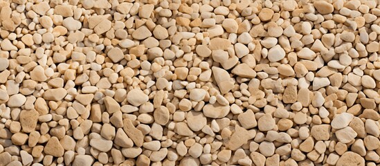 Fototapete - Sandy gravel for construction. Creative banner. Copyspace image