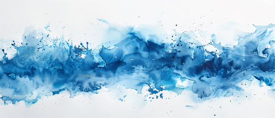 Wall Mural - abstract blue background with splashes