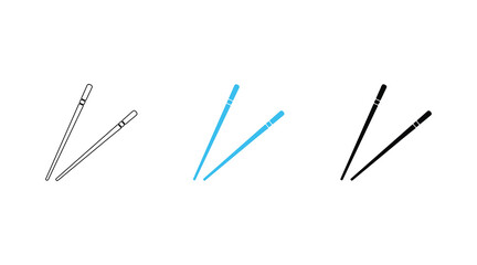 vector chopsticks icon illustration on white background