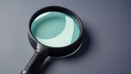 Wall Mural - a magnifier on a color background. concept of investigation, checking. 