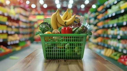 Poster - The loaded shopping basket