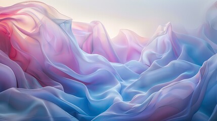 Wall Mural - Colorful gradient waves creating a soft, fluid texture