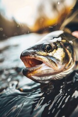 Canvas Print - Fish with open mouth