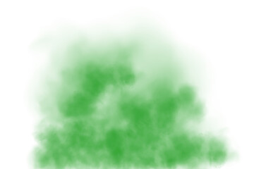 Green fog in slow motion. Realistic atmospheric green smoke. Green fume slowly floating rises up. PNG.
