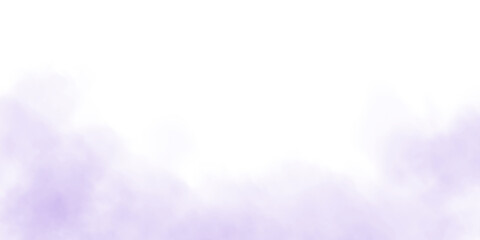 Purple smog clouds on floor. Fog or smoke. Isolated transparent special effect. Morning fog over land or water surface. Magic haze. PNG.
