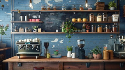 Wall Mural - The Artistic Coffee Shop