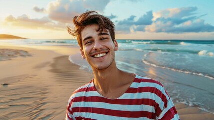 Wall Mural - The smiling young man