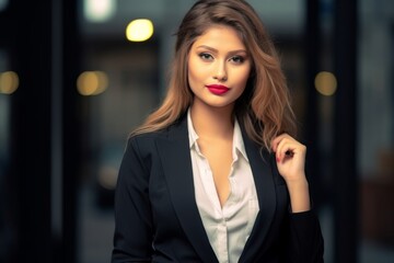 Poster - portrait of young businesswoman