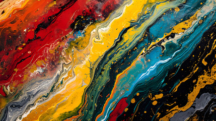 Wall Mural - fluid art painting with only river abstract marble painting