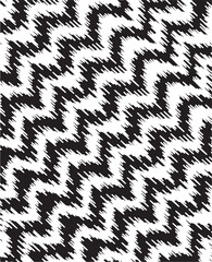 Poster - Black and white abstract Grunge zigzag pattern. For sport jersey printing, backgrounds and other design. Vector Format editable element 