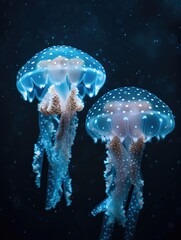 Canvas Print - Jellyfish floating in the ocean