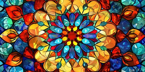 Poster - Colorful kaleidoscope background. Abstract kaleidoscope background. Unique kaleidoscope design.