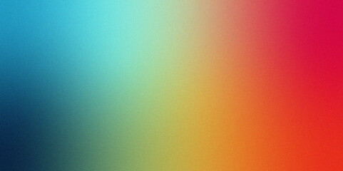 Aufkleber - Abstract noisy Purple, orange and green grainy gradient background. Dark grainy gradient background orange ,purple, blue teal blurred noise texture . Poster banner landing page backdrop design