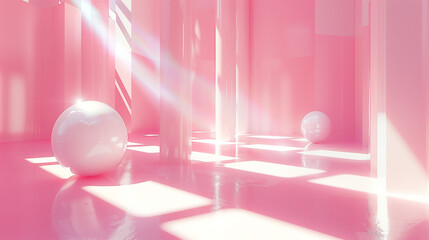 Wall Mural - 3d render of a pink balloon