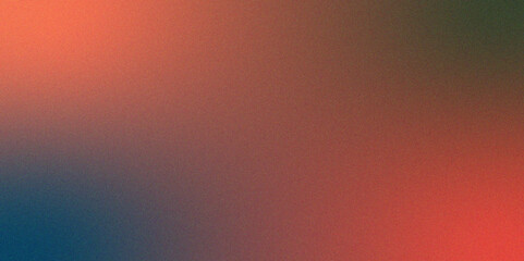 Poster - Abstract noisy Purple, orange and green grainy gradient background. Dark grainy gradient background orange ,purple, blue teal blurred noise texture . Poster banner landing page backdrop design