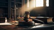 © ZaidHarith - Judge gavel with scales of justice  on a table law books law firm or courtroom.