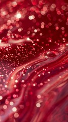 Canvas Print - A red background with a lot of sparkles