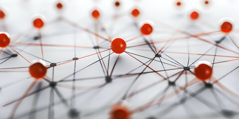 Poster - group of pins with a white background, all connected together