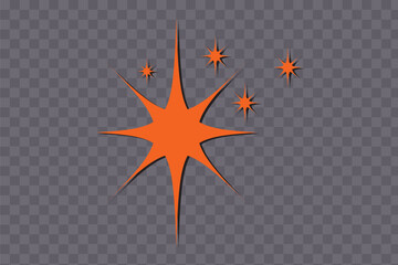 Wall Mural - Star icon collection. Twinkling stars symbols in white design. Vector SVG illustration. Design elements. isolated png transparent background