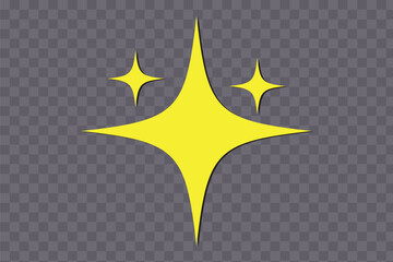 Wall Mural - Star icon collection. Twinkling stars symbols in white design. Vector SVG illustration. Design elements. isolated png transparent background