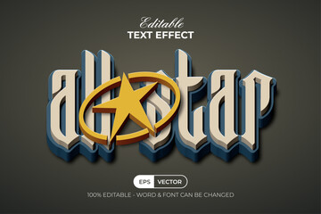 Poster - 3D Text Effect Typography Logotype Style. Editable Text Effect.