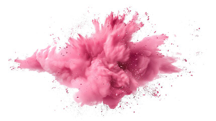 Wall Mural - Pink powder explosion effect isolated or on white background. PNG. AR 16:9 	