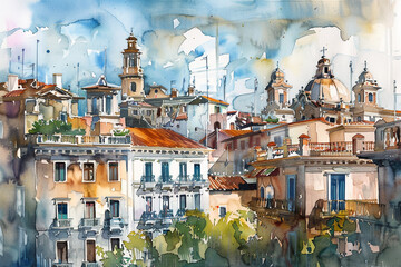 Architectural wonders around the world in watercolor a global tour